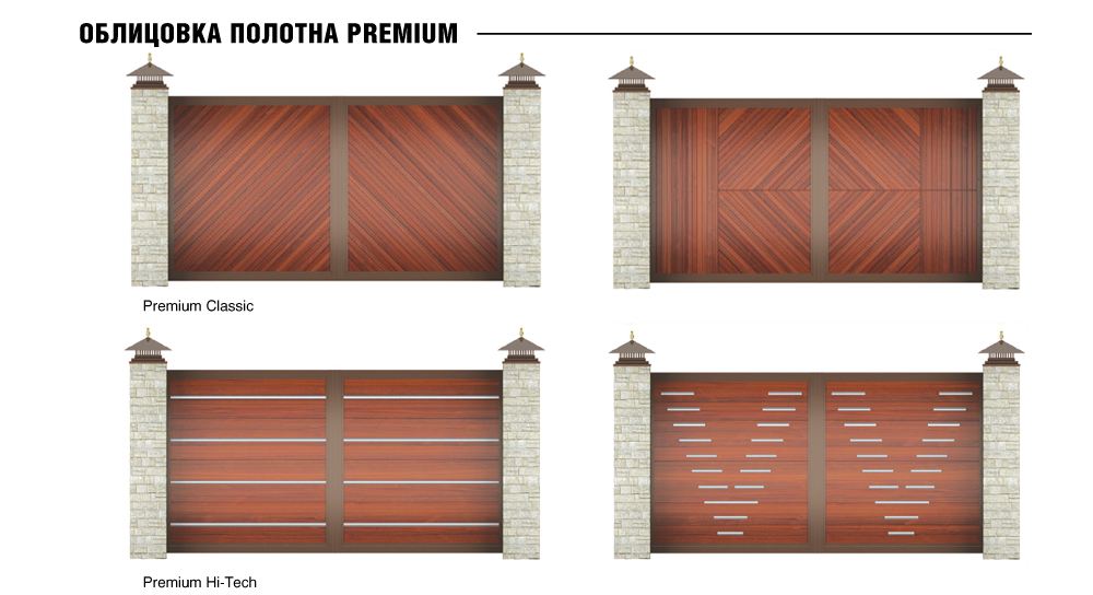 Дизайн распашных ворот из сэндвич-панелей DoorHan Premium